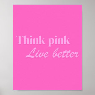 Affiche d'art Think Pink Wall