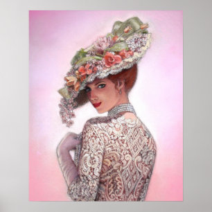 Affiche d'art Victorian Lady Decor Portrait