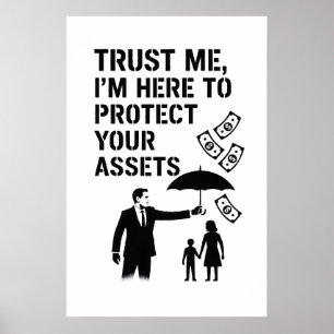 Affiche d'assurance d'art de rue – Pro financier m