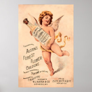 Affiche d'Austen's Forest Flower Cologne 1887