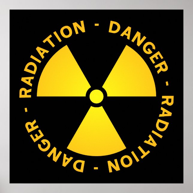 Affiche d'avertissement de radiations (Devant)