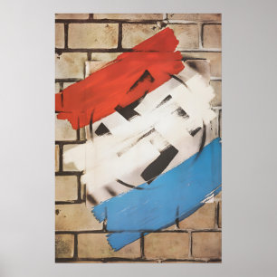Affiche de 1945 célébrant la libération de la Fran