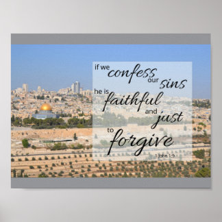 Affiche de 1 Jean 1:9 | Il pardonne les péchés