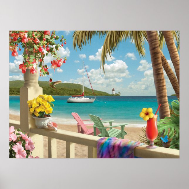 Affiche de Alan Giana "Island Retreat" (Devant)