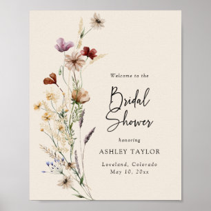 Affiche de Baby Shower Bohème
