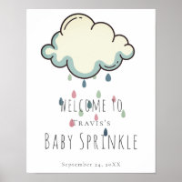 Affiche de Baby Sprinkle Fille Nuage de Pluie