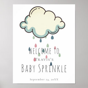 Affiche de Baby Sprinkle Fille Nuage de Pluie