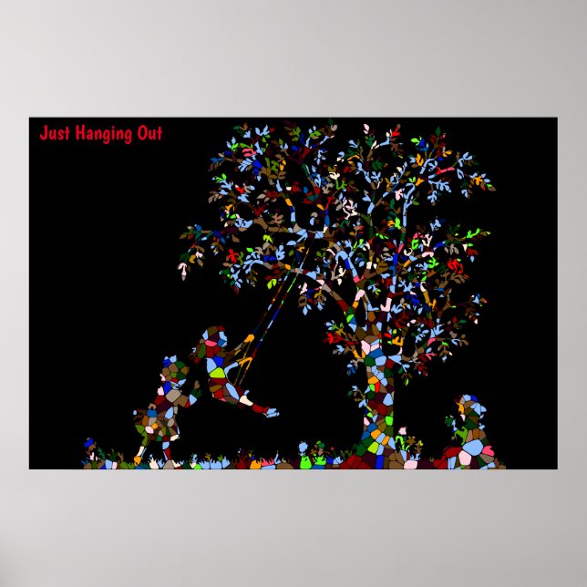 Affiche de balançoire d'arbre (Devant)