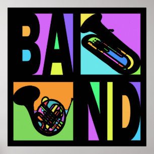 AFFICHE DE BANDE D'ART DE POP