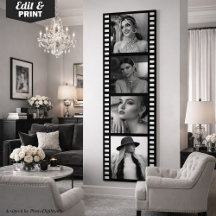 Affiche de bande de film photo personnalisée, fête