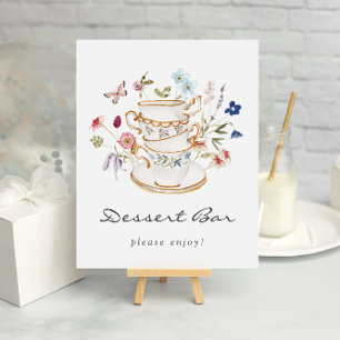 Affiche de bar à desserts pour la douche de mariée