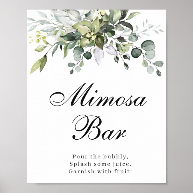 Affiche de bar à Eucalyptus Mimosa (Devant)