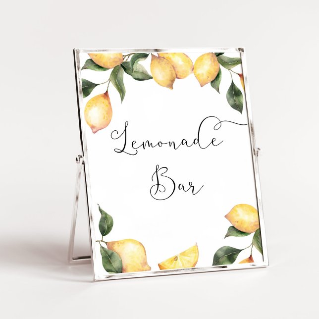 Affiche de bar de limonade au citron à l'aquarelle (Créateur téléchargé)