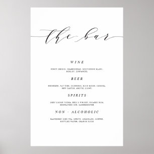 Affiche de bar de mariage 24x36