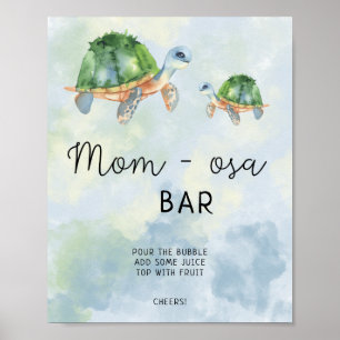 Affiche de bar mom-osa / bar Mim-osa pour tortues