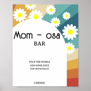 Affiche de bar Mom-osa Rétro Groovy
