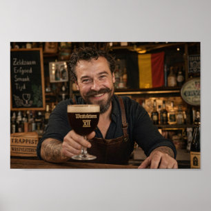 Affiche de barman Toast du Westvleteren Tavern Bel