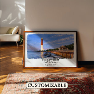 Affiche de Barnegat Light New Jersey, Aquarelle