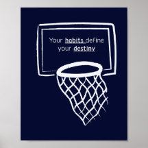 Affiche de basketball « Vos habitudes définissent