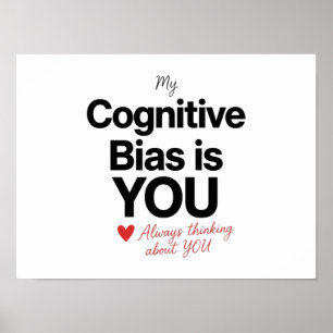 Affiche de biais cognitif Cadeau pour étudiant en 