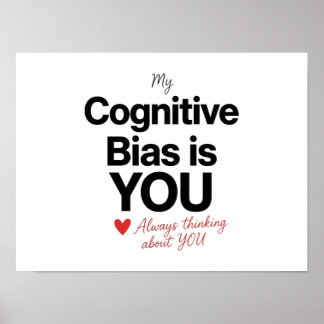 Affiche de biais cognitif Cadeau pour étudiant en