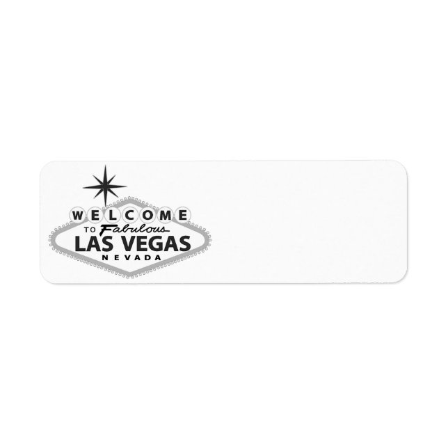 Affiche de bienvenue à Las Vegas Custom Blank Étiq (Devant)