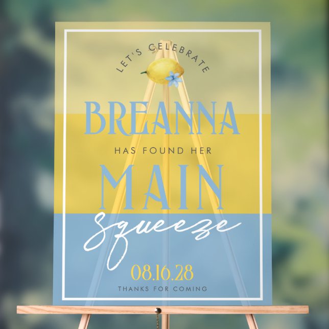 Affiche de bienvenue Acrylique citron Squeeze Prin (Neutre)