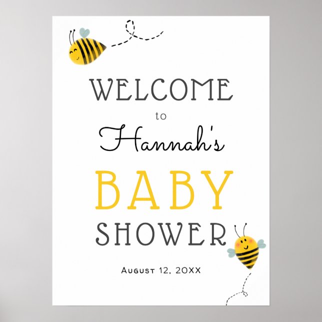 Affiche de bienvenue Baby shower (Devant)