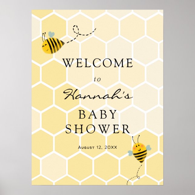 Affiche de bienvenue Baby shower (Devant)