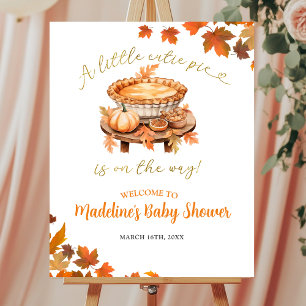 Affiche de bienvenue Baby shower à secteurs Cutie