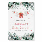 Affiche de bienvenue Baby shower bébé Red Christma