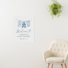 Affiche de bienvenue Baby shower Blue Jean Denim