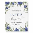 Affiche de bienvenue Baby shower Blueberry imprima