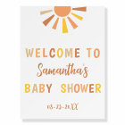 Affiche de bienvenue Baby shower Boho Sunshine