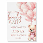 Affiche de bienvenue Baby shower d'attente de l'ou