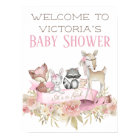 Affiche de bienvenue Baby shower de bois