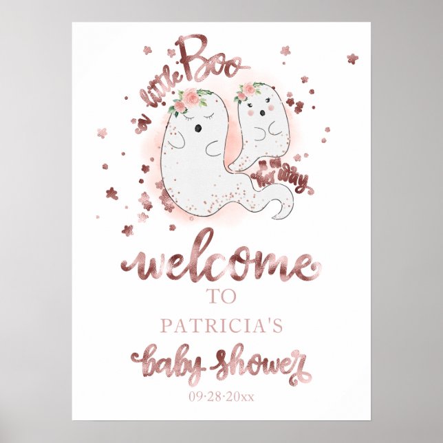 Affiche de bienvenue Baby shower de Little Boo Hal (Devant)