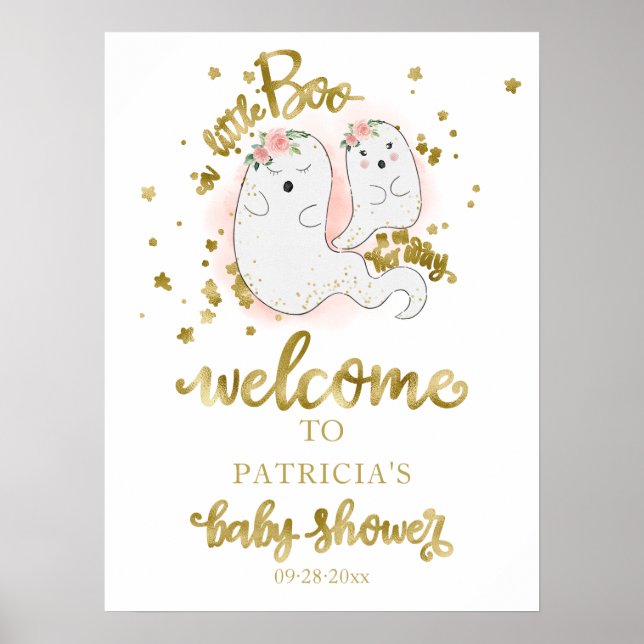 Affiche de bienvenue Baby shower de Little Boo Hal (Devant)