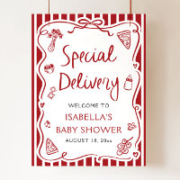 Affiche de bienvenue Baby shower de livraison spéc