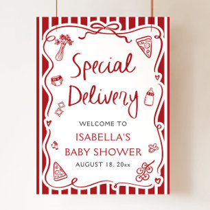 Affiche de bienvenue Baby shower de livraison spéc