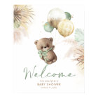 Affiche de bienvenue Baby shower de Teddy Bear