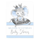 Affiche de bienvenue Baby shower Elephant Prince