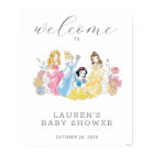 Affiche de bienvenue Baby shower Floral Disney Pri
