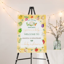Affiche de bienvenue Baby shower localement cultiv