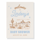 Affiche de bienvenue Baby shower occidentale