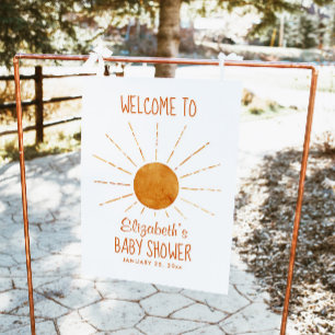 Affiche de bienvenue Baby shower Sunshine