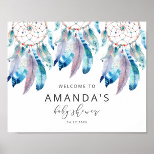 Affiche de bienvenue Baby shower Watercolor Dreamc