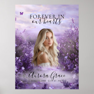 Affiche de bienvenue commémorative Lavender Field