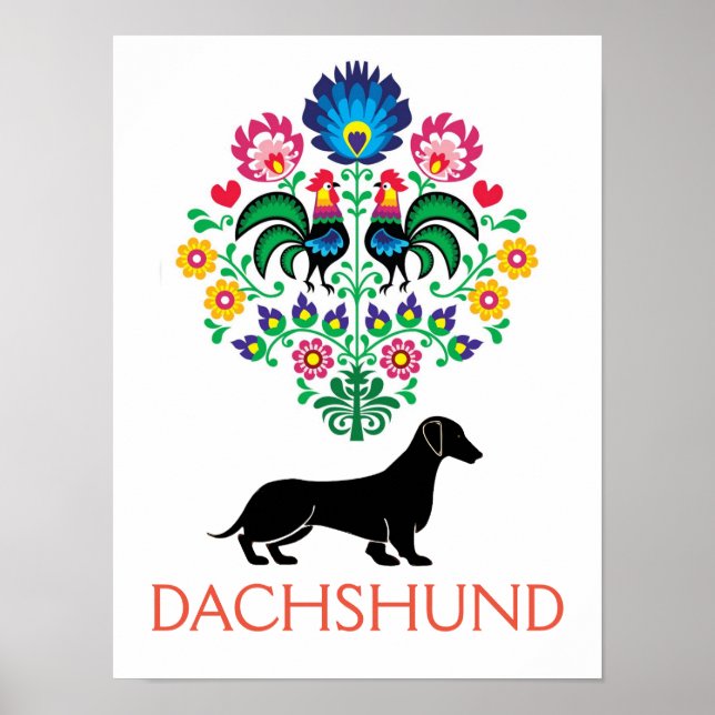 Affiche de bienvenue Dachshund (Devant)