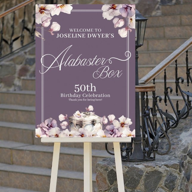 Affiche de bienvenue d'anniversaire de la boîte d' (Créateur téléchargé)